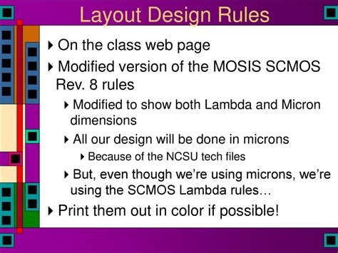 MOSIS SCMOS Layout Design Rules (8.0) 